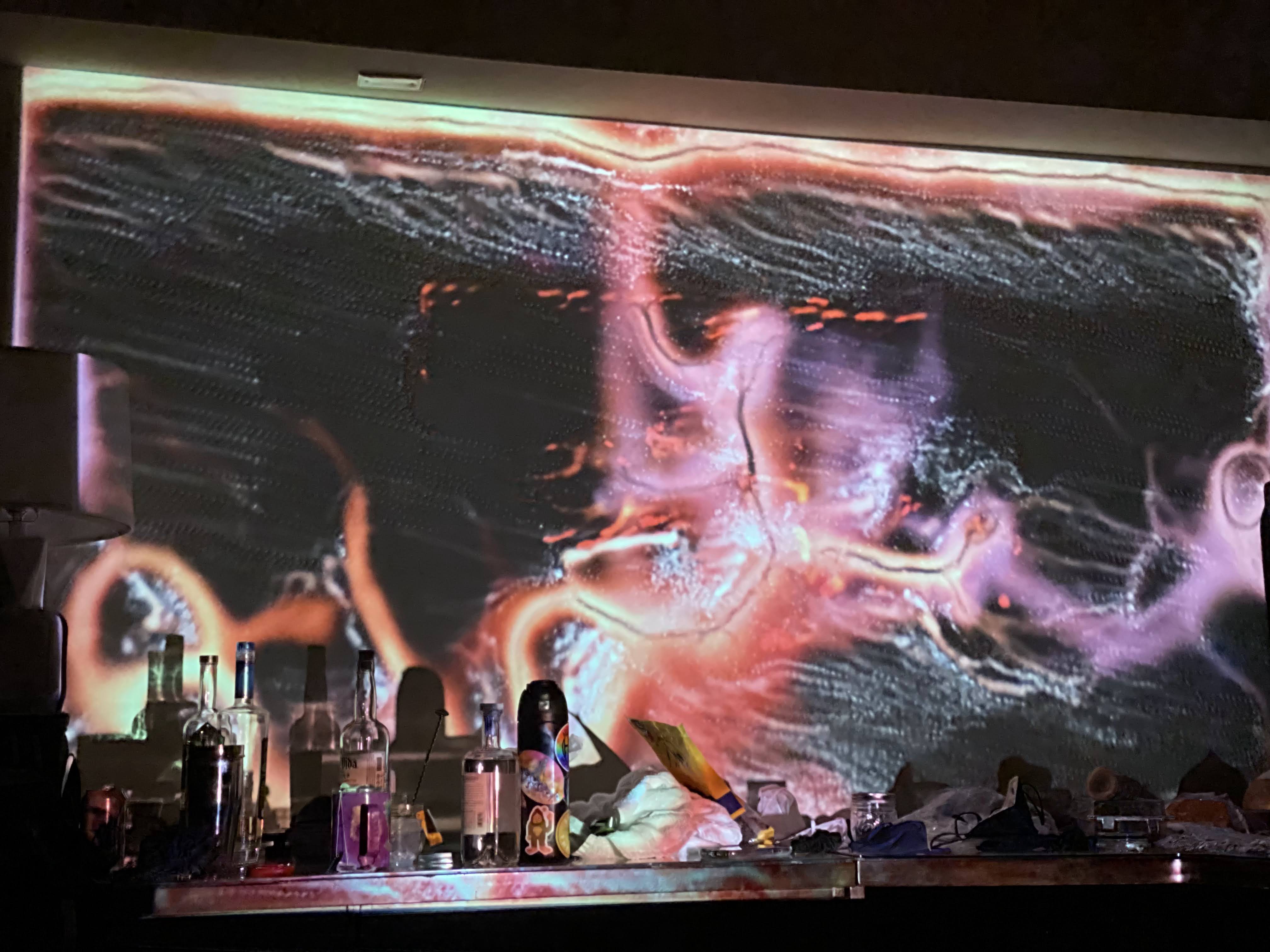 Aggressive red Slime Mold simulation