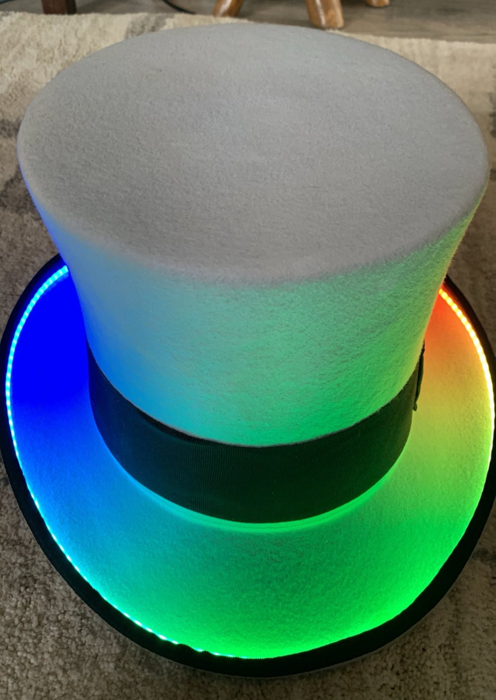 Theater prop led illuminated hat